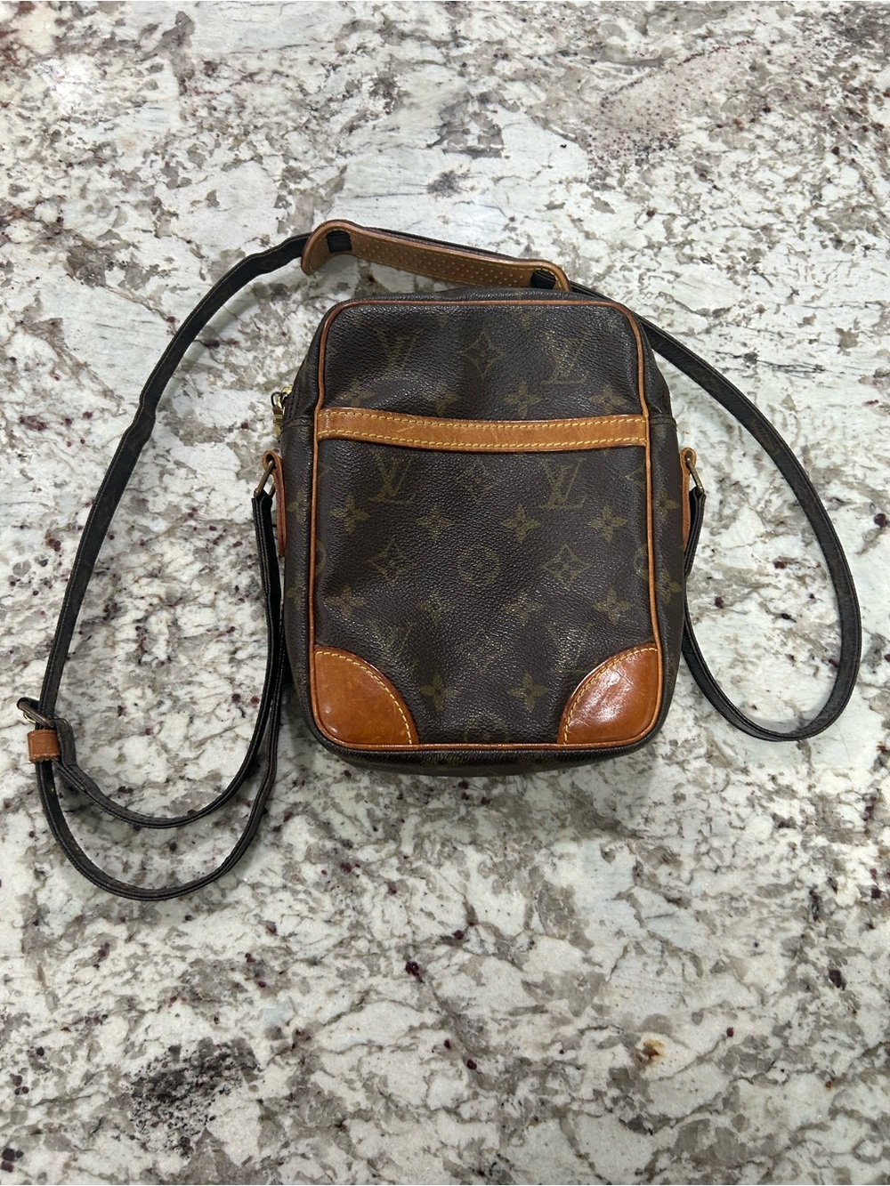 Vintage Authentic Louis Vuitton Danube Crossbody Bag